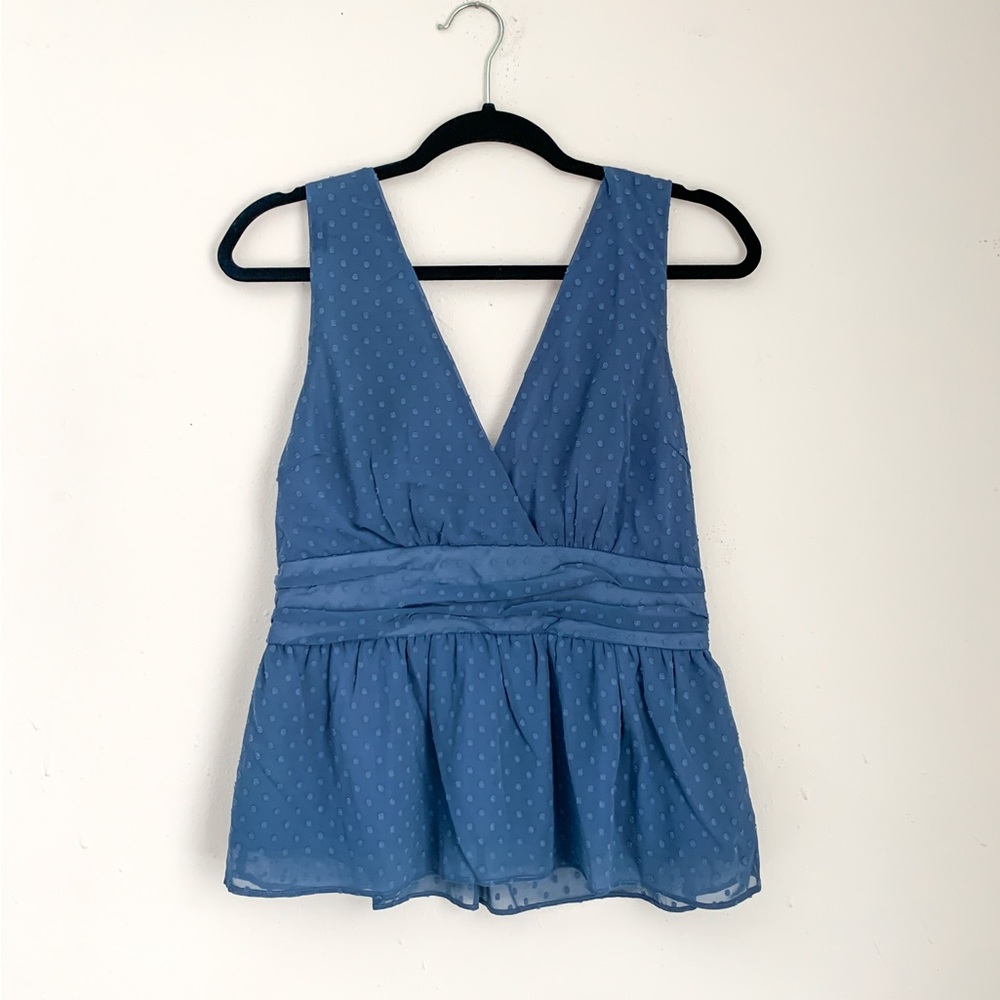 Smocked Peplum Dot Top